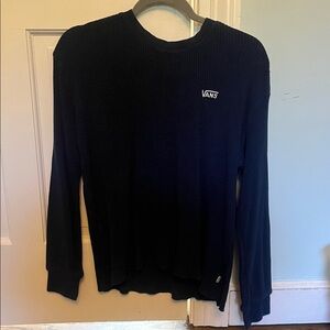 Vans Dark Blue Waffle Knit Long Sleeve Tee